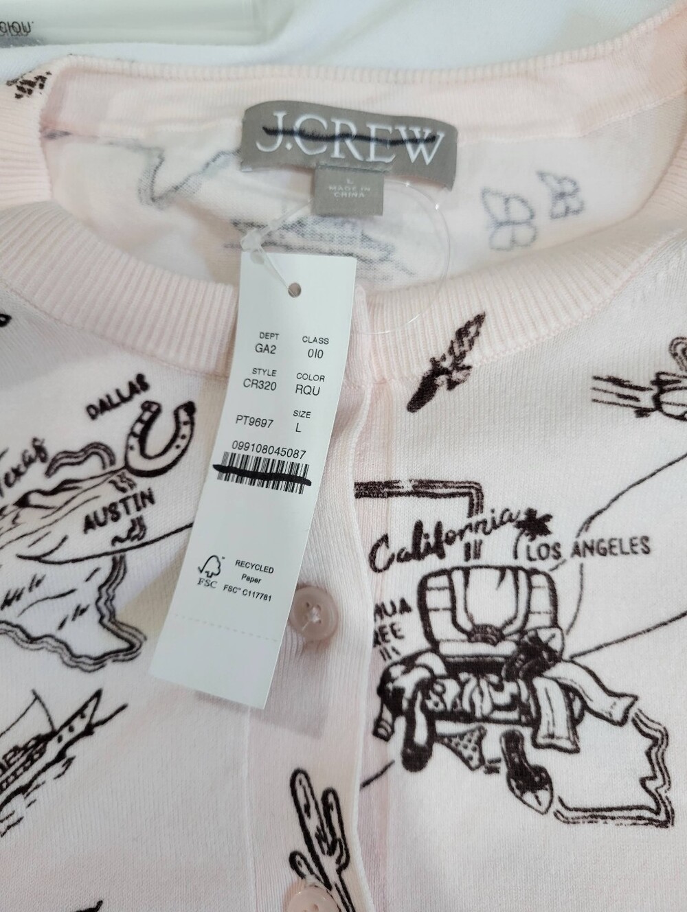 J Crew Jackie cardigan in premium ultra-fine cotton blend CR320 - Picture 6 of 7